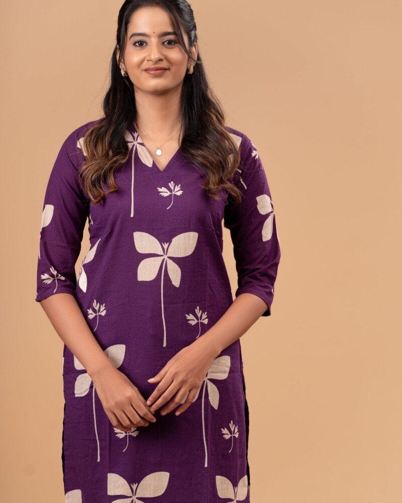 Amethyst Butterfly Kurti Top