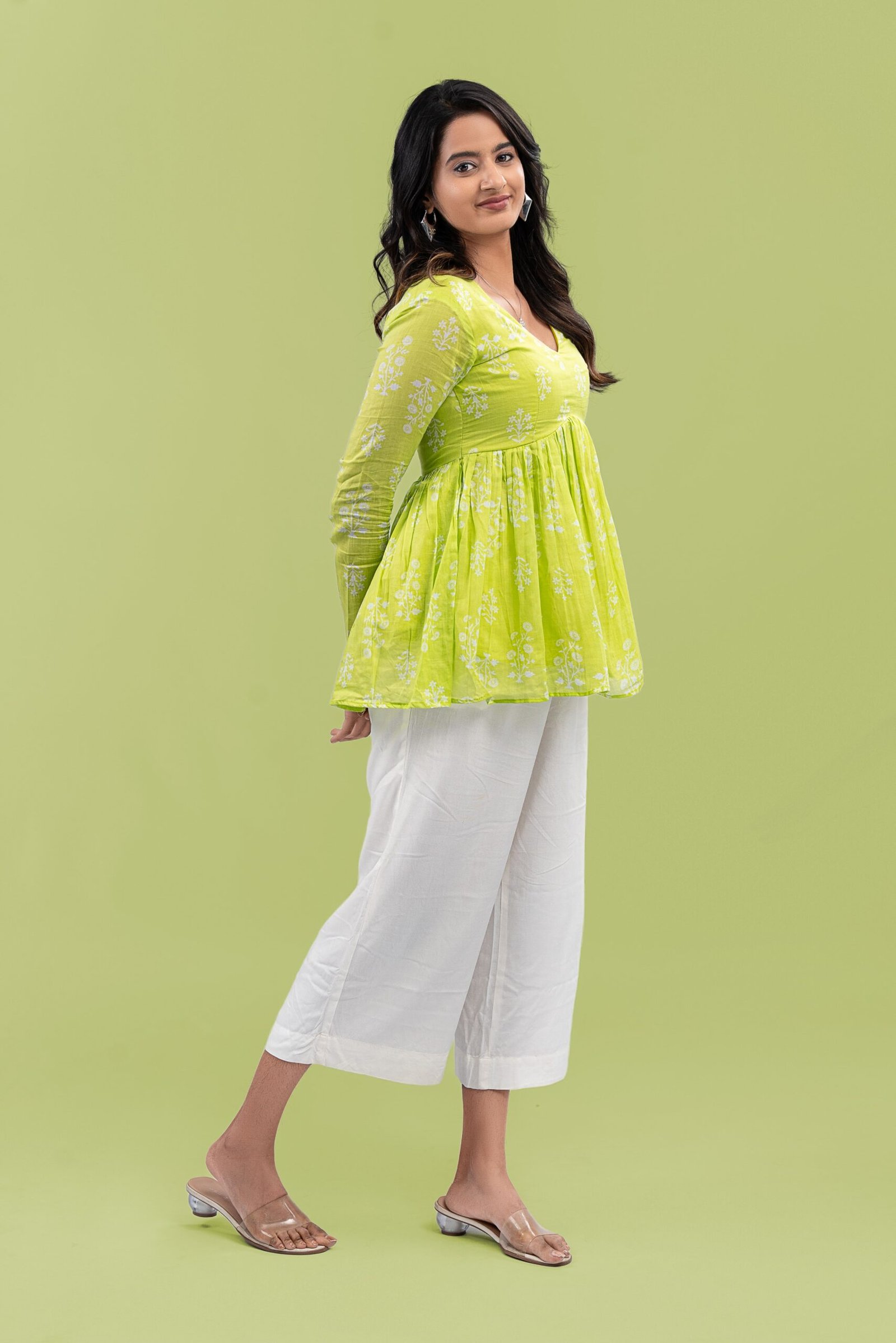 Lime Green Dreams Kurti image 4-min