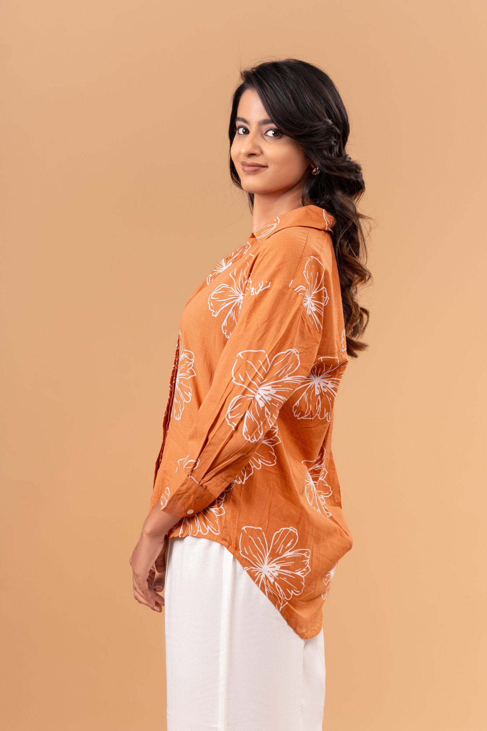 Terracotta Blossoms Shirt Image 4