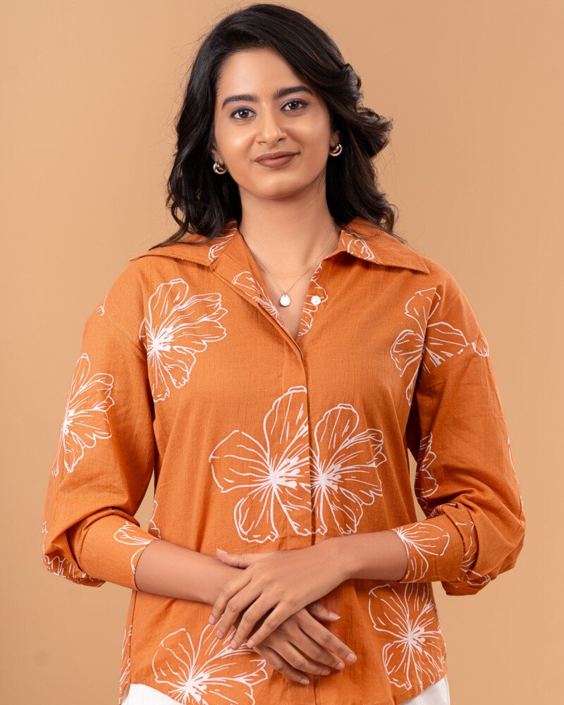 Terracotta Blossoms Shirt