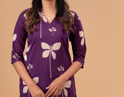 Amethyst Butterfly Kurti top Image 2-min